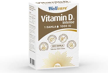 WELLCARE VITAMIN D3 INTENSE DAMLA 1000 IU 12 ml şişe İlaç Görseli