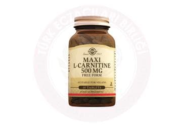 SOLGAR MAXI L-CARNITINE TABLET 500 mg 30 tablet İlaç Görseli