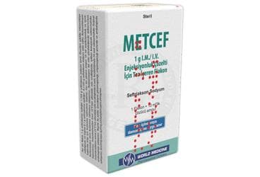 METCEF 1 G IM/IV ENJEKSIYONLUK COZELTI ICIN TOZ ICEREN FLAKON (1 FLAKON + 1 AMPUL) İlaç Görseli