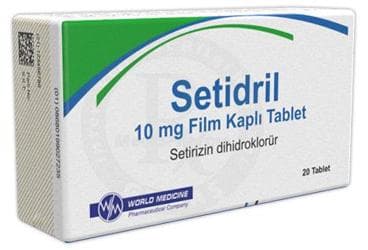 SETIDRIL 10 MG FILM KAPLI TABLET (20 FILM TABLET) İlaç Görseli