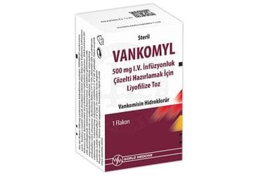 VANKOMYL 500 MG IV INFUZYONLUK COZELTI HAZIRLAMAK ICIN LIYOFILIZE TOZ (1 FLAKON) İlaç Görseli