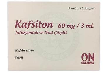KAFSITON 60 MG/3ML INFUZYONLUK VE ORAL COZELTI (3 ML 10 ADET) İlaç Görseli