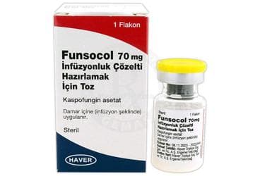 FUNSOCOL 70 MG INFUZYONLUK COZELTI HAZIRLAMAK ICIN TOZ (1 FLAKON) İlaç Görseli