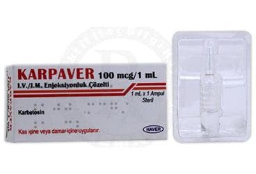 KARPAVER 100 MCG/1 ML I.V./I.M. ENJEKSİYONLUK ÇÖZELTİ (1 AMPUL) İlaç Görseli