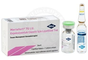 MERIOFERT 75 IU ENJEKSIYONLUK COZELTI ICIN LIYOFILIZE TOZ (1 FLAKON+1 COZUCU AMPUL) İlaç Görseli