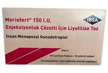 MERIOFERT 150 IU ENJEKSIYONLUK COZELTI ICIN LIYOFILIZE TOZ (10 ADET) İlaç Görseli