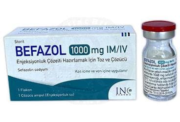 BEFAZOL 1000 MG IM/IV ENJEKSIYONLUK COZELTI HAZIRLAMAK ICIN TOZ VE COZUCU İlaç Görseli