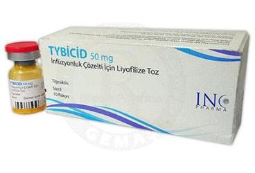 TYBICID 50 MG INFUZYONLUK COZELTI ICIN LIYOFILIZE TOZ (10 ADET) İlaç Görseli