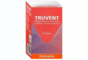 TRUVENT 200 MG/245 MG FILM KAPLI TABLET (4 TABLET) İlaç Görseli