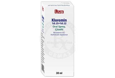 KLOREMIN %0,15+%0,12 ORAL SPREY, COZELTI (30 ML) İlaç Görseli