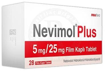 NEVIMOL PLUS 5 MG /25 MG FILM KAPLI TABLET (28 FILM KAPLI TABLET) İlaç Görseli