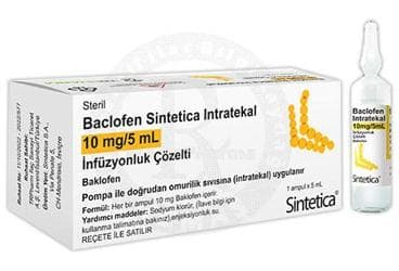 BACLOFEN SINTETICA INTRATEKAL 10 MG / 5 ML INFUZYONLUK COZELTI (1 AMPUL) İlaç Görseli