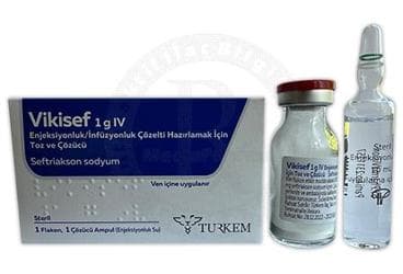 VIKISEF 1 G IV ENJEKSIYONLUK/INFUZYONLUK COZELTI HAZIRLAMAK ICIN TOZ VE COZUCU İlaç Görseli