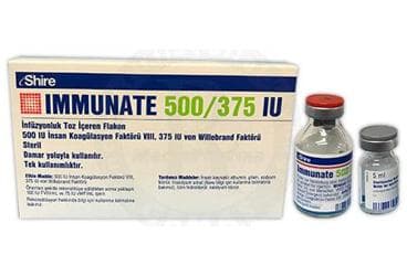 IMMUNATE 500 IU / 375 IU IV INFUZYONLUK TOZ ICEREN FLAKON İlaç Görseli