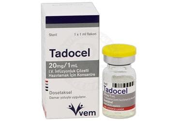 TADOCEL 20 MG/1 ML IV INFUZYONLUK KONSANTRE COZELTI (1 FLAKON) İlaç Görseli