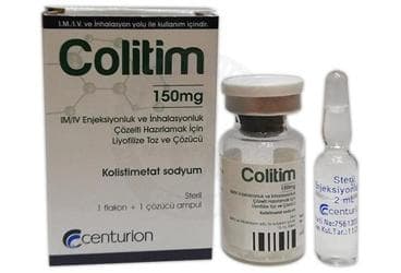 COLITIM 150 MG IM/IV ENJEKSIYONLUK VE INHALASYONLUK COZELTI HAZIRLAMAK ICIN LIYOFILIZE TOZ VE COZUCU İlaç Görseli