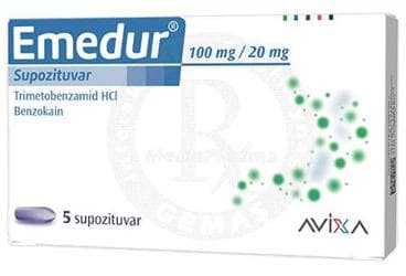 EMEDUR 100 MG+20 MG 5 SUPPOZITUAR İlaç Görseli