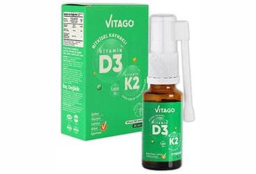 VITAGO PROVITAMIN D3, VITAMIN K2 ICEREN TAKVIYE EDICI GIDA 20 ml şişe İlaç Görseli