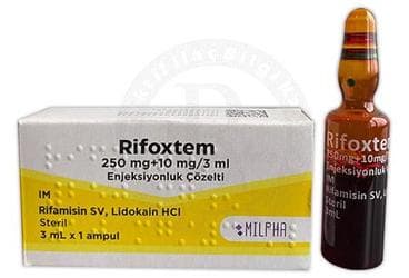 RIFOXTEM 250MG/3ML ENJEKSIYONLUK COZELTI (1 AMPUL) İlaç Görseli