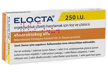 ELOCTA 250 IU IV ENJEKSIYONLUK COZELTI HAZIRLAMAK ICIN TOZ VE COZUCU İlaç Görseli