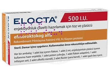 ELOCTA 500 IU IV ENJEKSIYONLUK COZELTI HAZIRLAMAK ICIN TOZ VE COZUCU İlaç Görseli