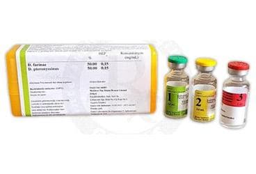 ALLERMUNE POLYMERIZED D. PTERONYSSINUS + D. FARINAE 0.15 HEPD/0.15 HEPD ENJEKSIYONLUK COZELTI (BASLANGIC) İlaç Görseli