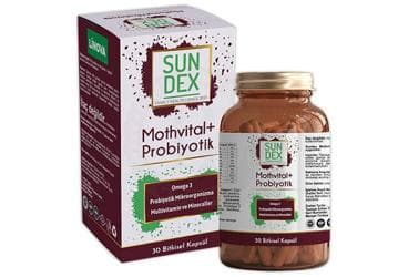 SUNDEX MOTHVITAL+ PROBIYOTIK TAKVIYE EDICI GIDA KAPSUL 30 kapsül İlaç Görseli