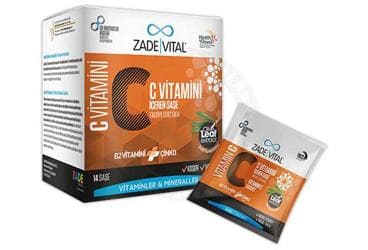 ZADE VITAL C VITAMINI, B2 VITAMINI, CINKO ICEREN SASE 14 saşe İlaç Görseli