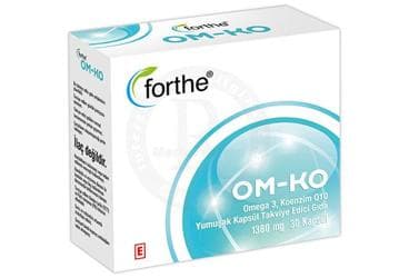 FORTHE OM-KO OMEGA 3, KOENZIM Q10 ICEREN YUMUSAK KAPSUL TAKVIYE EDICI GIDA 1380 mg 30 kapsül İlaç Görseli