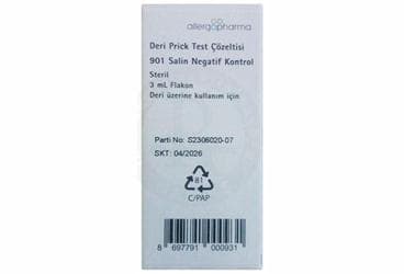DERI PRICK TEST COZELTISI 901 SALIN NEGATIF KONTROL İlaç Görseli