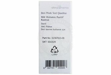 DERI PRICK TEST COZELTISI 902 HISTAMIN POZITIF KONTROL İlaç Görseli