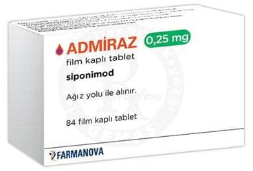 ADMIRAZ 0,25 MG FILM KAPLI TABLET (84 TABLET) İlaç Görseli
