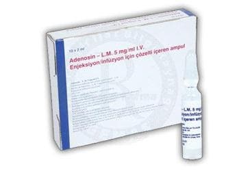 ADENOSIN-L.M. 5 MG/ML ENJ/INF. ICIN COZ. ICEREN 2 ML 10 AMPUL İlaç Görseli