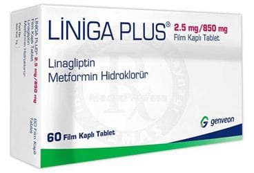 LINIGA PLUS 2.5 MG/850 MG FILM KAPLI TABLET (60 ADET) İlaç Görseli