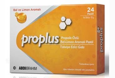 PROPLUS PROPOLISLI BALLI LIMON AROMALI PASTIL 24 pastil İlaç Görseli