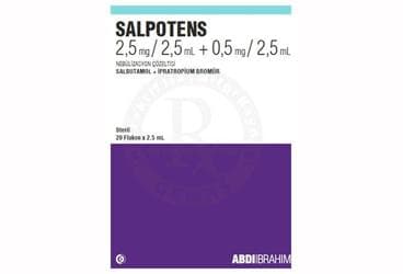 SALPOTENS 2,5 MG/2,5 ML+ 0,5 MG/2,5 ML NEBULIZASYON COZELTISI (20 ADET) İlaç Görseli