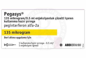 PEGASYS 135 MCG/0,5 ML ENJEKSIYONLUK COZELTI ICEREN KULLANIMA HAZIR SIRINGA (1 ADET) İlaç Görseli