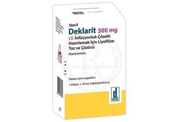 DEKLARIT 500 MG I.V. INFUZYONLUK COZELTI HAZIRLAMAK ICIN LIYOFILIZE TOZ VE COZUCU İlaç Görseli