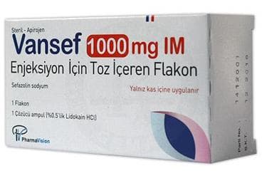 VANSEF 1000 MG IM ENJEKSIYON ICIN TOZ ICEREN FLAKON İlaç Görseli