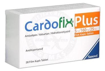 CARDOFIX PLUS 5/160/25 MG 28 FILM KAPLI TABLET İlaç Görseli
