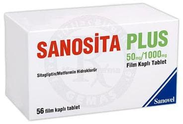 SANOSITA PLUS 50 MG/1000 MG FILM KAPLI TABLET (56 TABLET) İlaç Görseli