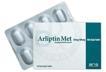 ARLIPTIN MET 50 MG/500 MG FILM KAPLI TABLET (56 TABLET) İlaç Görseli