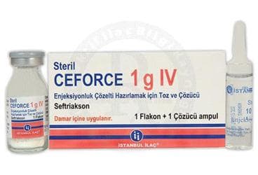 CEFORCE 1 G IV ENJEKSIYONLUK COZELTI HAZIRLAMAK ICIN TOZ VE COZUCU İlaç Görseli