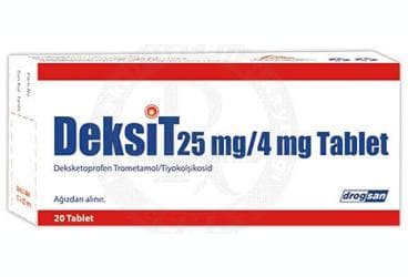 DEKSIT 25 MG/4 MG 20 TABLET İlaç Görseli