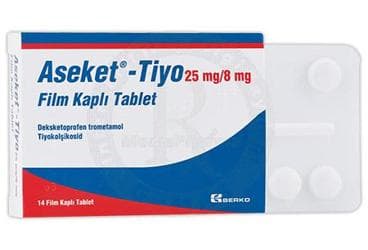 ASEKET - TIYO 25 MG/8 MG FILM KAPLI TABLET (14 TABLET) İlaç Görseli