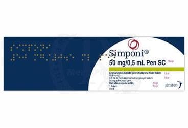 SIMPONI 50 MG/0.5 ML PEN SC ENJEKSIYONLUK COZELTI ICERENKULLANIMA HAZIR KALEM (1 KALEM) İlaç Görseli