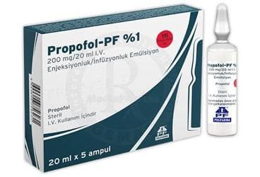 PROPOFOL-PF %1 200 MG/20 ML I.V. ENJEKSIYONLUK/ INFUZYONLUK EMULSIYON (5 AMPUL) İlaç Görseli