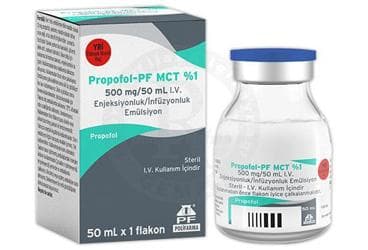 PROPOFOL-PF MCT %1 500 MG/50 ML I.V. ENJEKSIYONLUK/INFUZYONLUK EMULSIYON İlaç Görseli