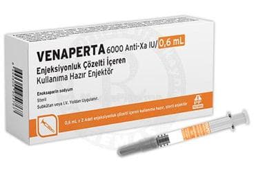 VENAPERTA 6000 ANTI-XA IU/0,6 ML ENJEKSIYONLUK COZELTI ICEREN KULLANIMA HAZIR ENJEKTOR (2 adet) İlaç Görseli