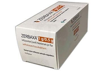 ZERBAXA 1G/0,5G INF. KONS. COZ. HAZIRLAMAK ICIN TOZ ICEREN 10 FLAKON İlaç Görseli